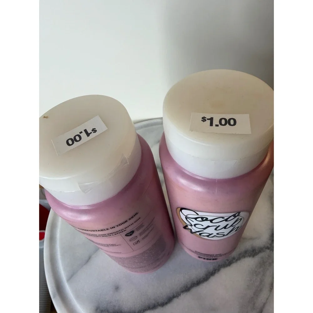 Victoria's Secret PINK Coco Scrub Wash Coconut Oil Exfoliating Body Wash 2 Pack